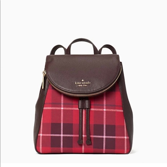 Kate Spade Plaid Medium Backpack - Picture 3 of 11